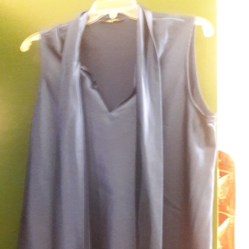 Blue silk shirt never worn large